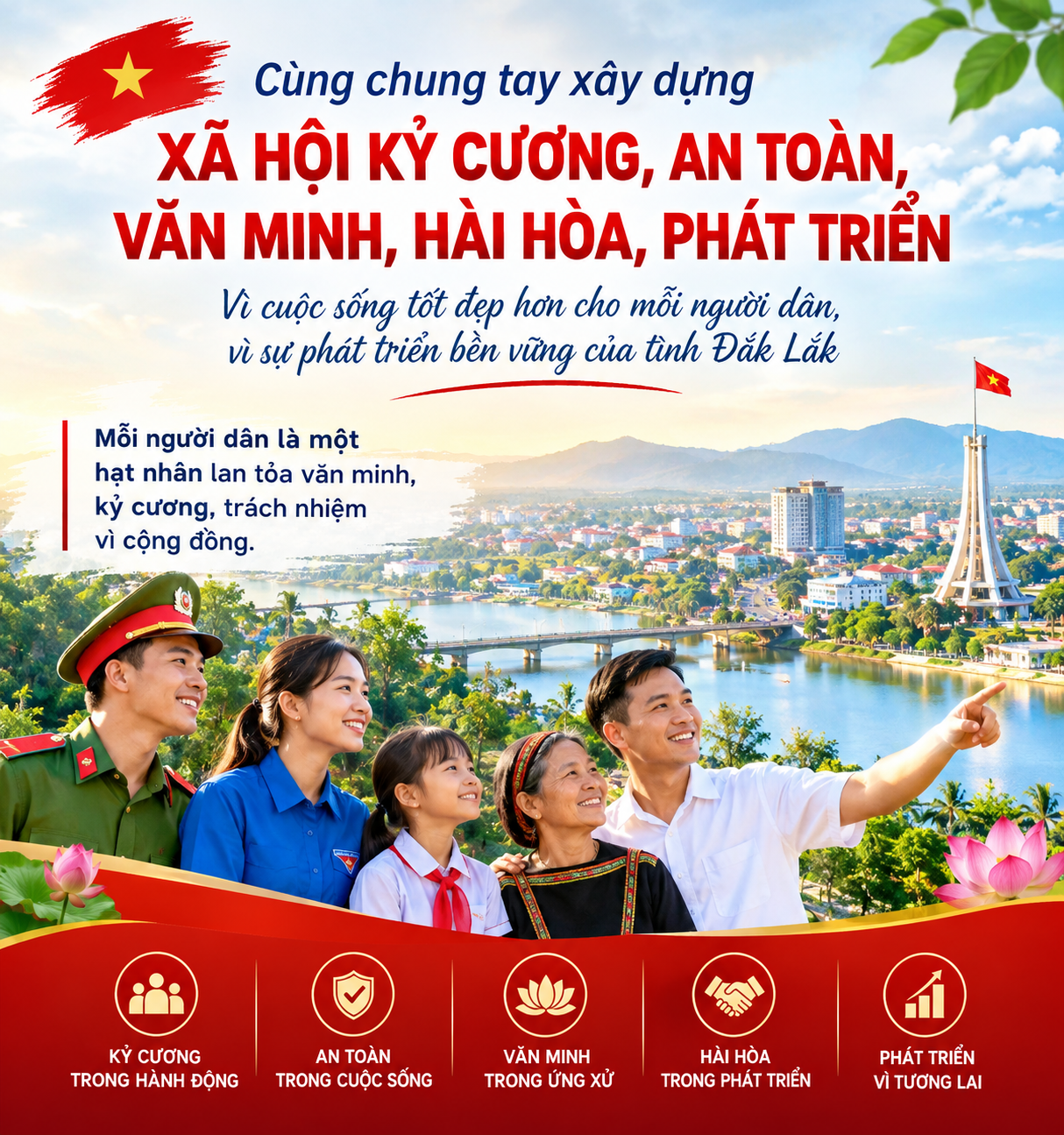 Chung tay xây dựng xã hội kỷ cương, an toàn, văn minh, hài hòa, phát triển