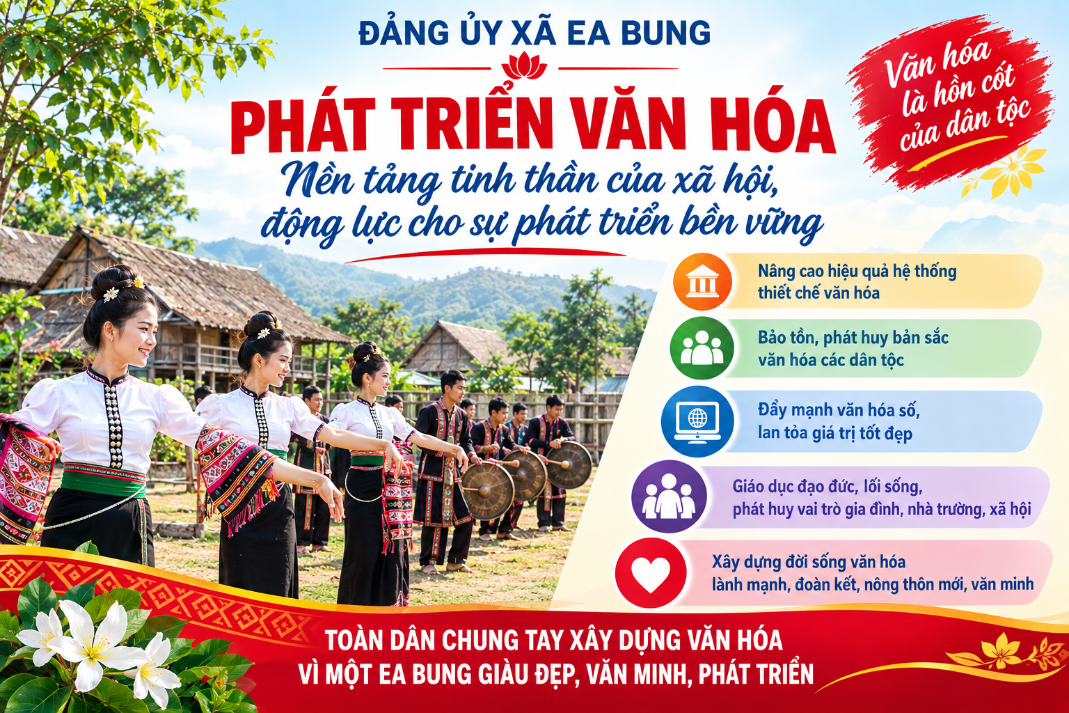 Ea Bung triển khai các nhiệm vụ phát triển văn hóa năm 2026