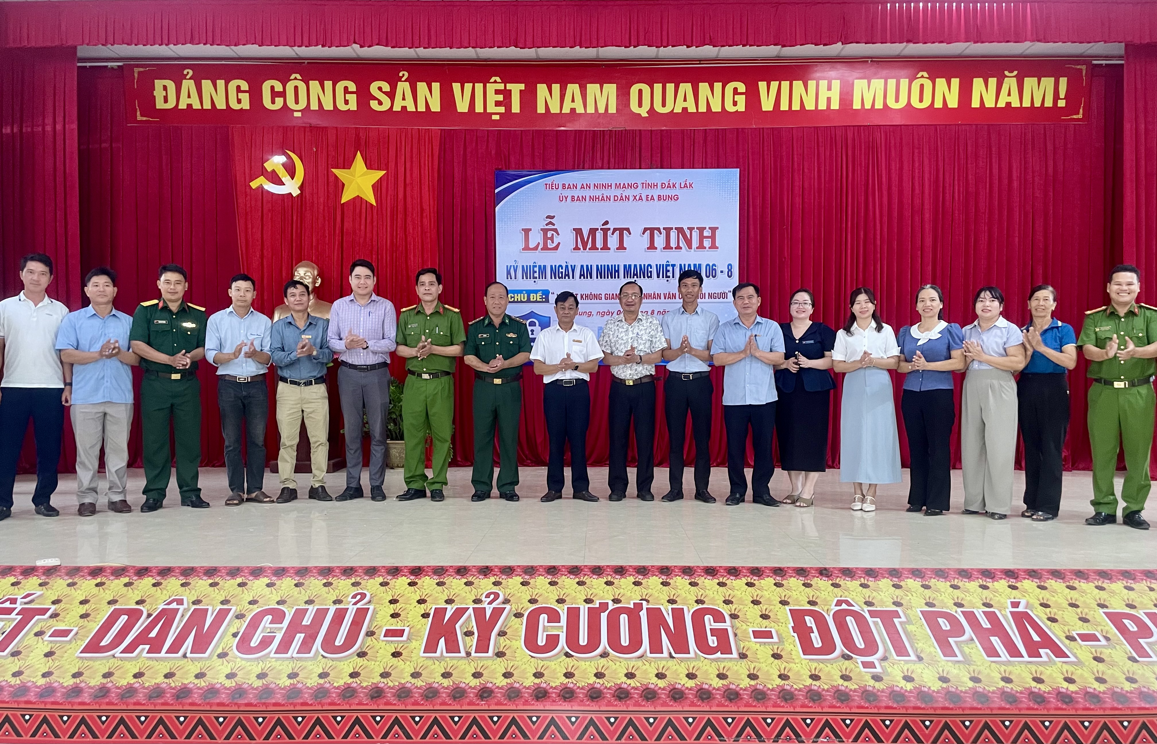 Xã Ea Bung tổ chức Lễ mít tinh phát động hưởng ứng Ngày An ninh mạng Việt Nam năm 2026